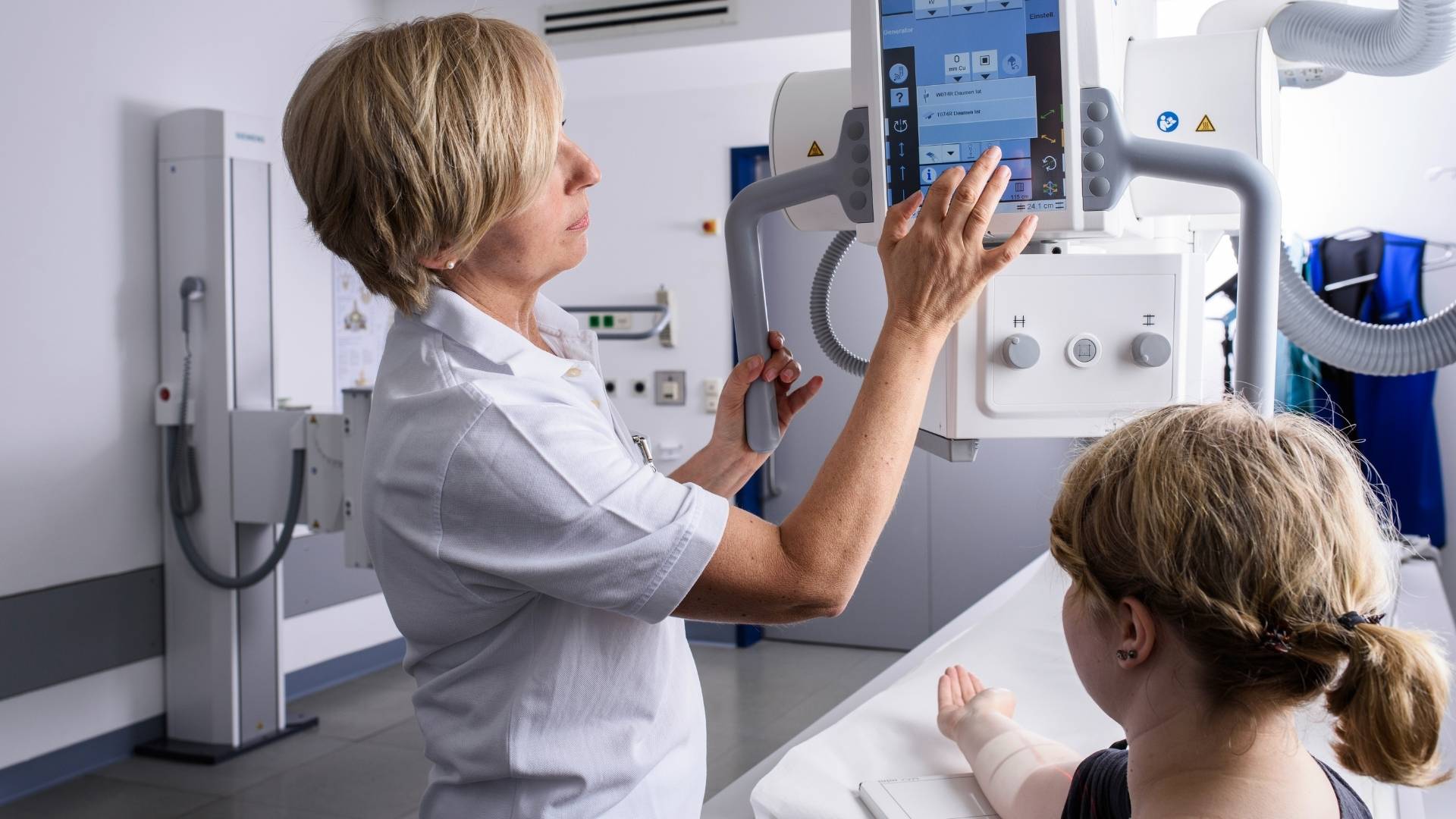 Röntgenaufnahme am Unterarm